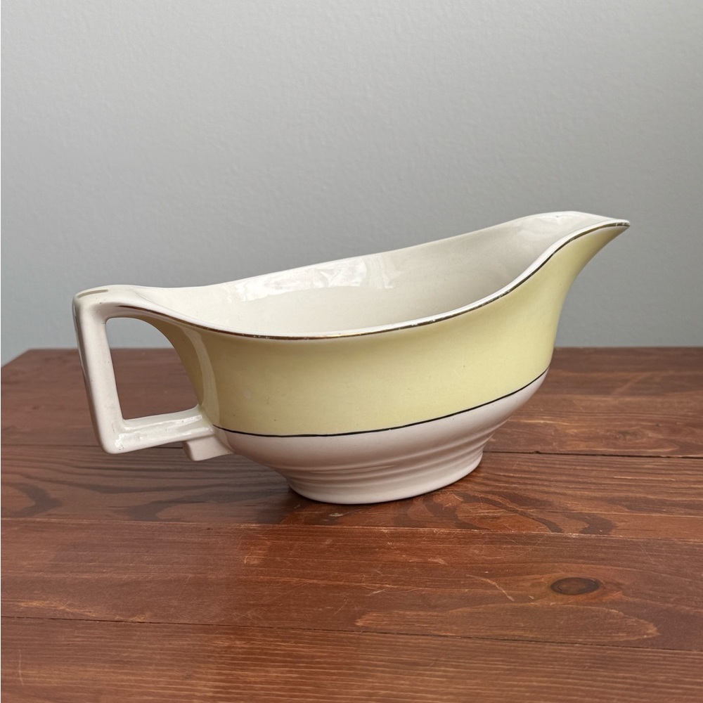 Vintage Gravy Boat Yellow Gold Porcelain England Made Johnson Bros MCM - Picture 15 of 15